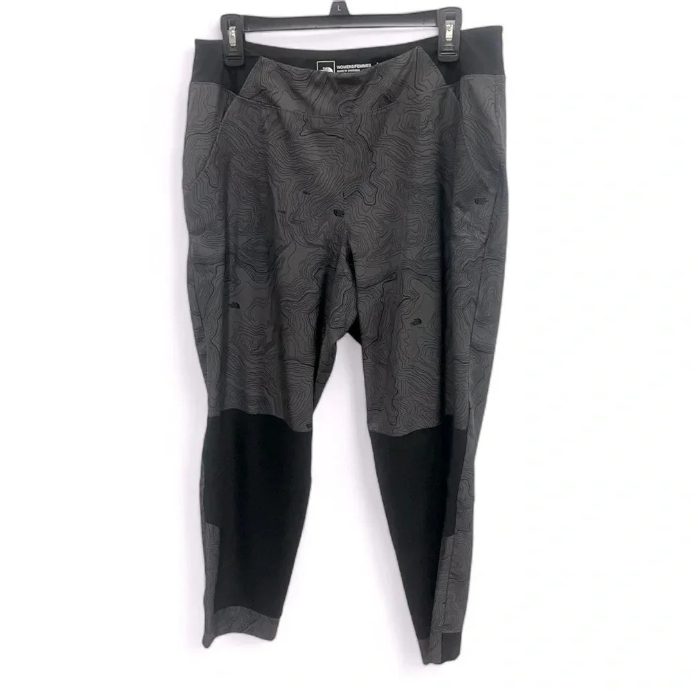 THE NORTH FACE Beyond the Wall Asphalt Grey Topo Print Pants size large - Picture 5 of 15
